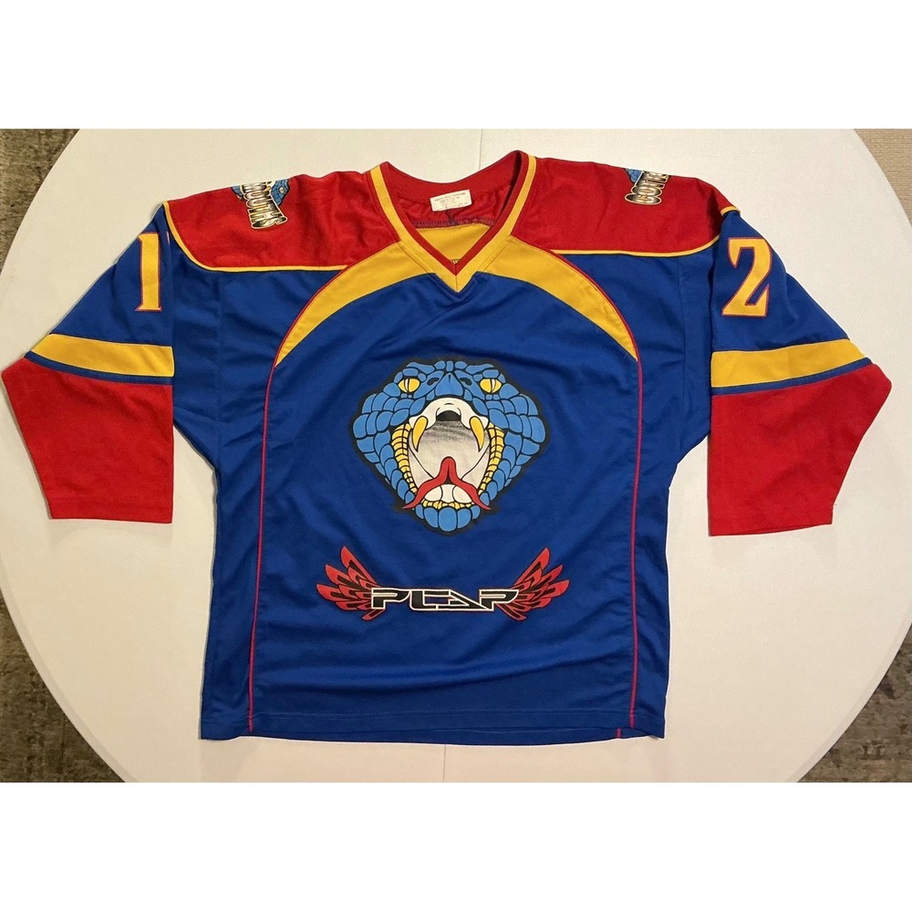 VTG 90s Columbus Cottonmouths Men XL Jersey #12 Hockey Rare Nostalgia Colorblock